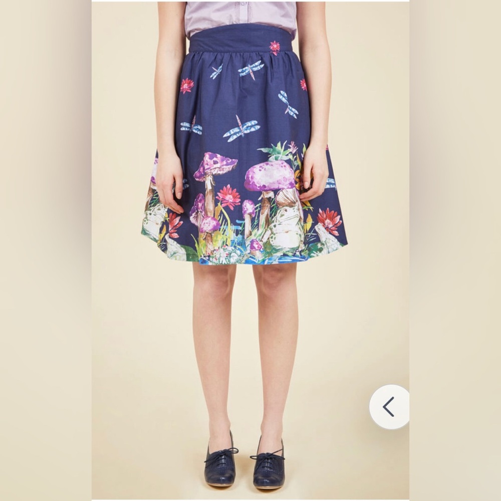 Modcloth style study A-line skirt in Pond size XS